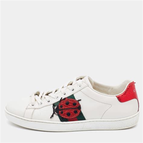 gucci ace sneakers ladybug|Gucci embroidered sneakers women's.